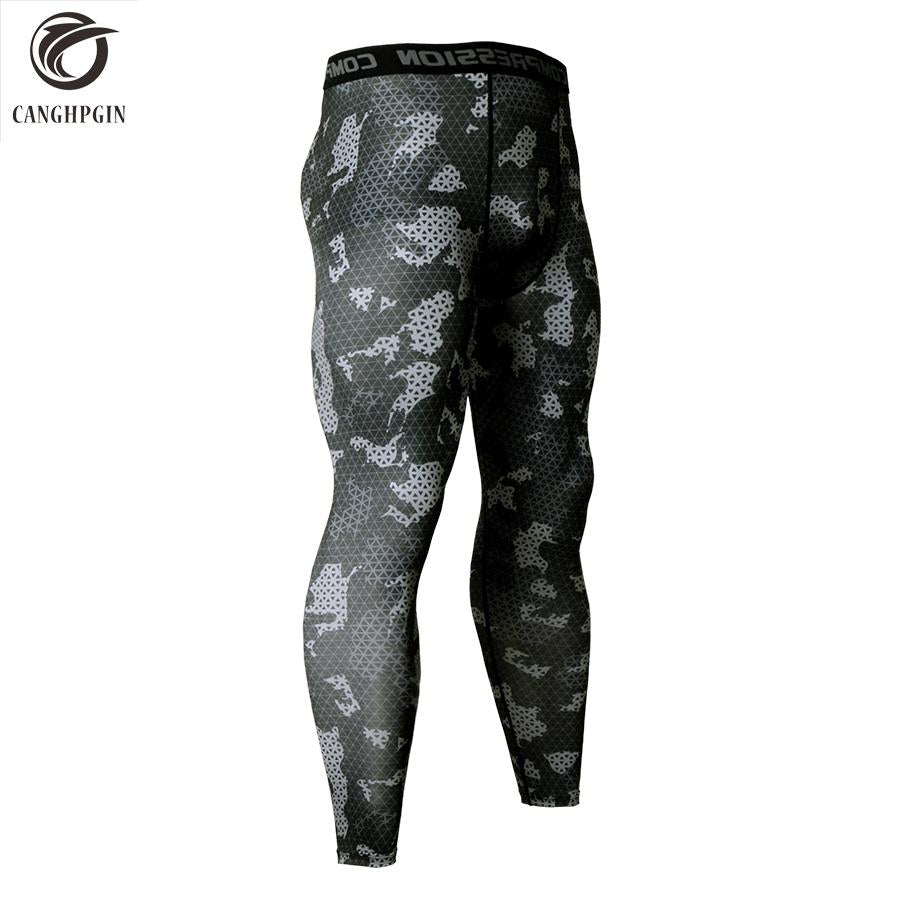 Mens Camo Compression Pants Fit wear Jogging Leggings