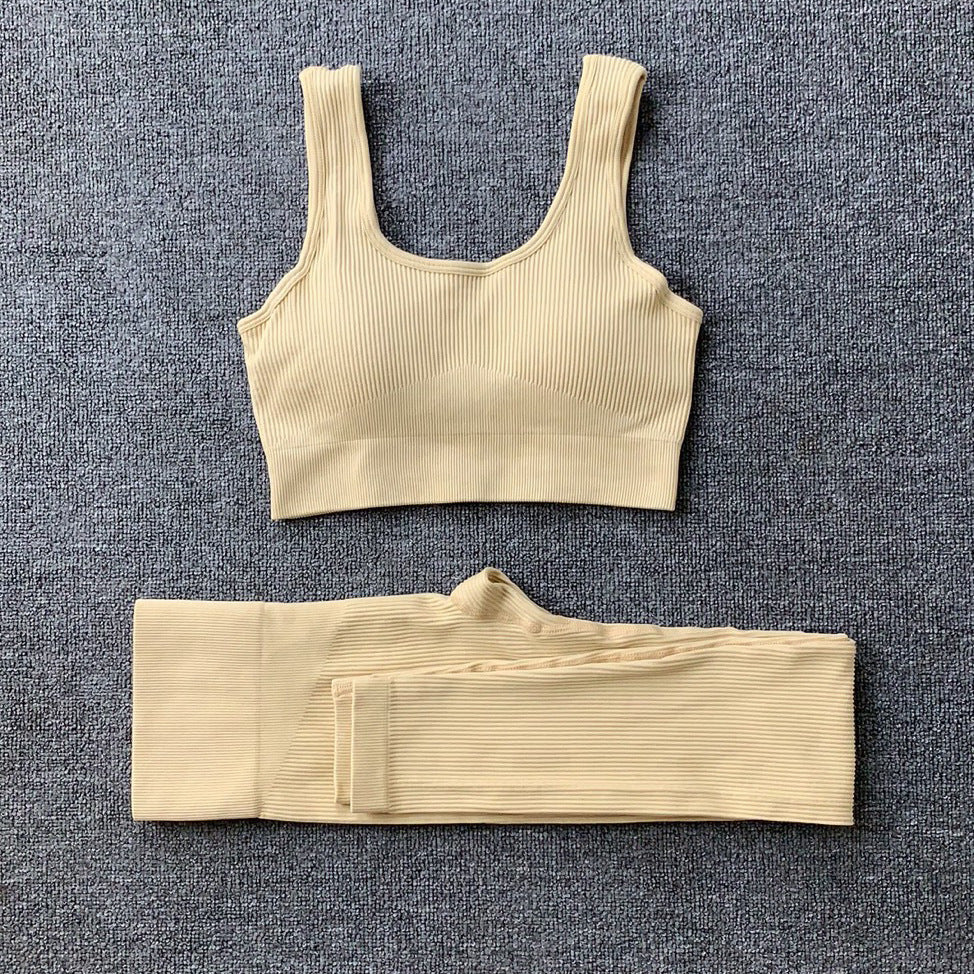 2pcs Thread Yoga Suit