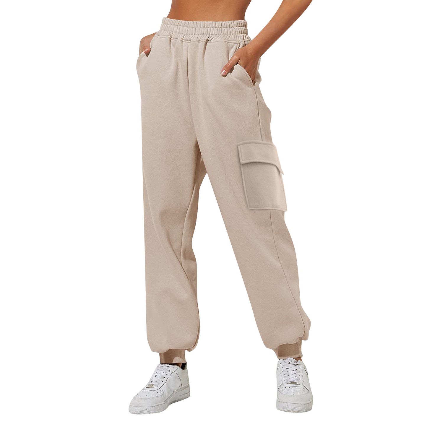 Women's High Waist Loose Sports Comfortable High Waist Velvet Padded Sweatpants