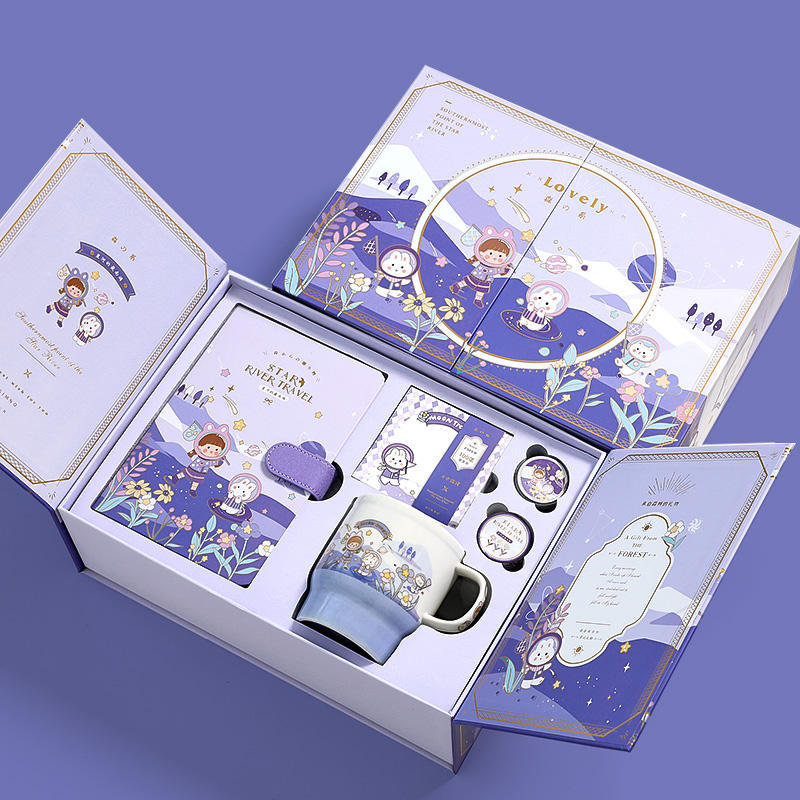 Gift Box Cute Girl Heart Luxury Handbook Cartoon