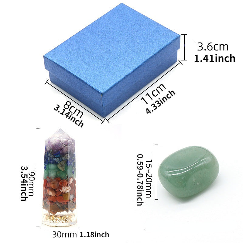 Colorful crystal stone gift box