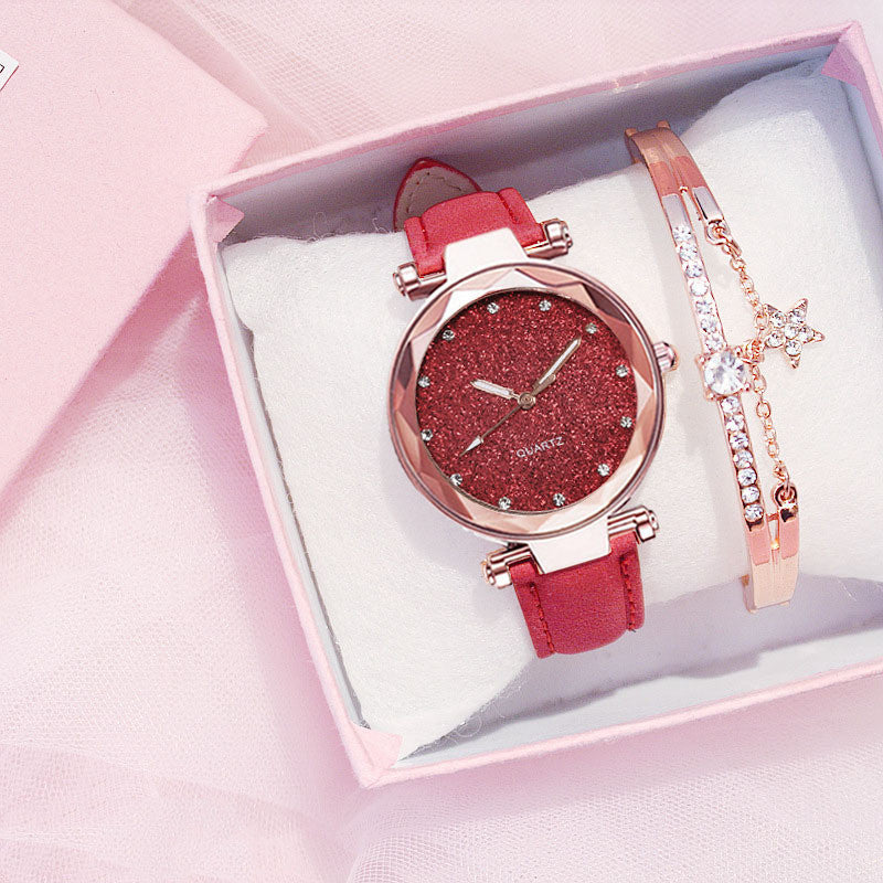 Ladies gift set bracelet and watch