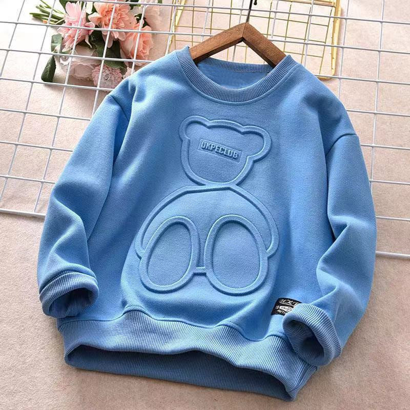 Children Long Sleeved T Shirt Children Plus Velvet Bottoming Shirt