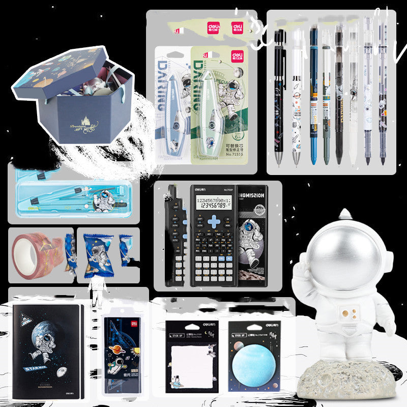 Universe Galaxy Exploration Stationery Set Gift Box Spree Birthday Gift Astronaut Notebook Creative Hand Ledger