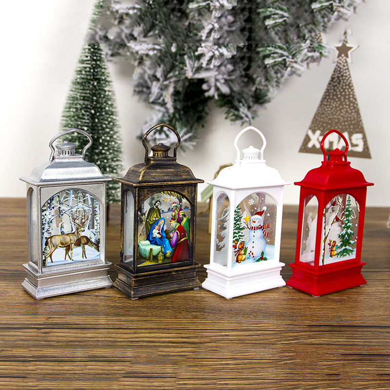 Christmas Decorations Portable Christmas Light Painted Transparent Ornaments