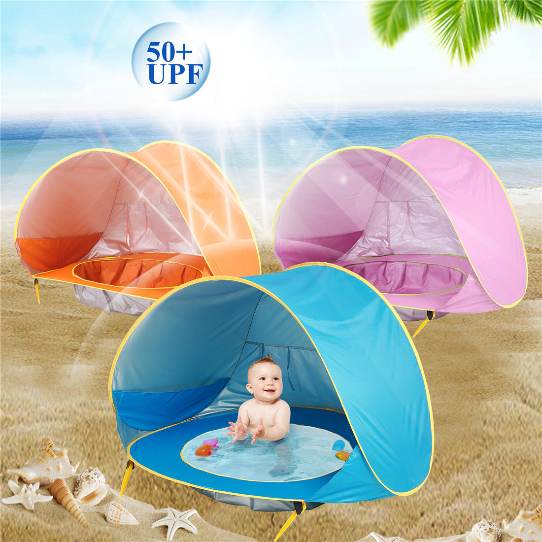 Baby Beach Tent Easy Fold Waterproof Sun Awning