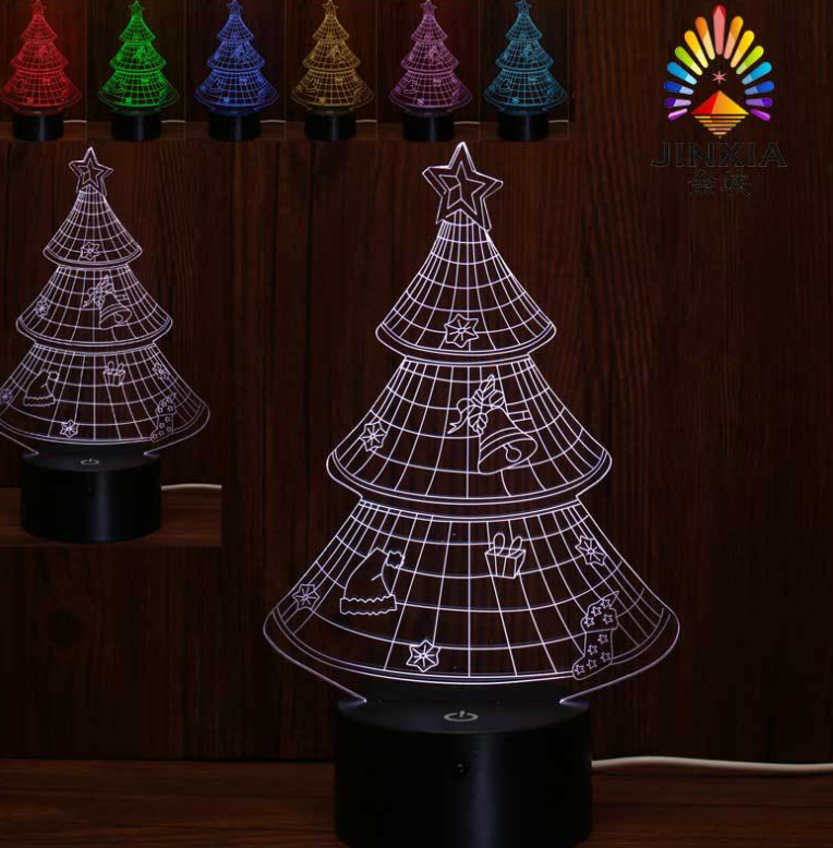 3D Lights Christmas LED Touch Bedside