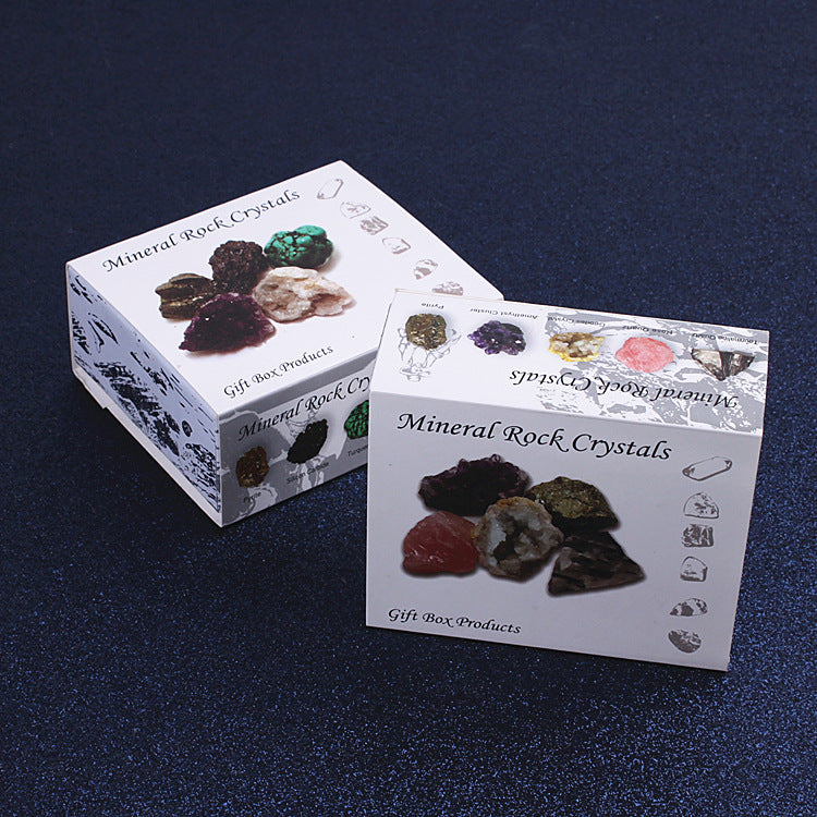 Gift box mineral crystal rocks