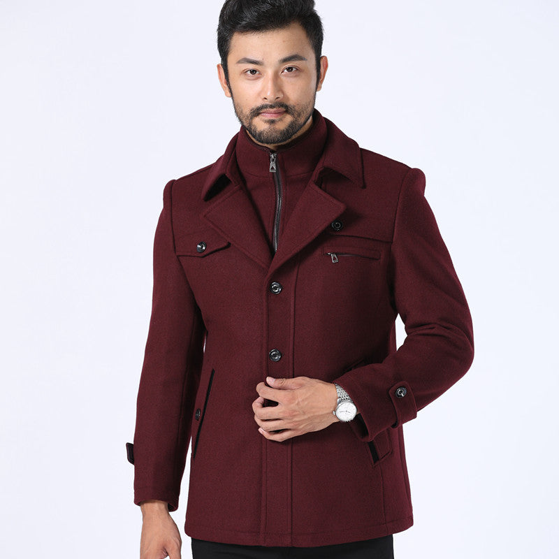 Men’s thick woolen coat men