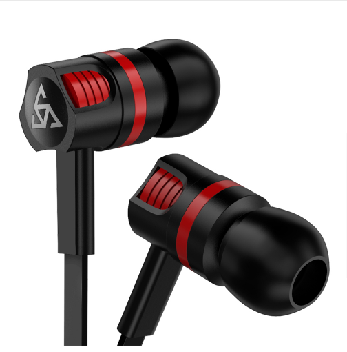 PTM T2 Headphones In-ear universal line control with wheat earphones Noodle line mobile phone headset