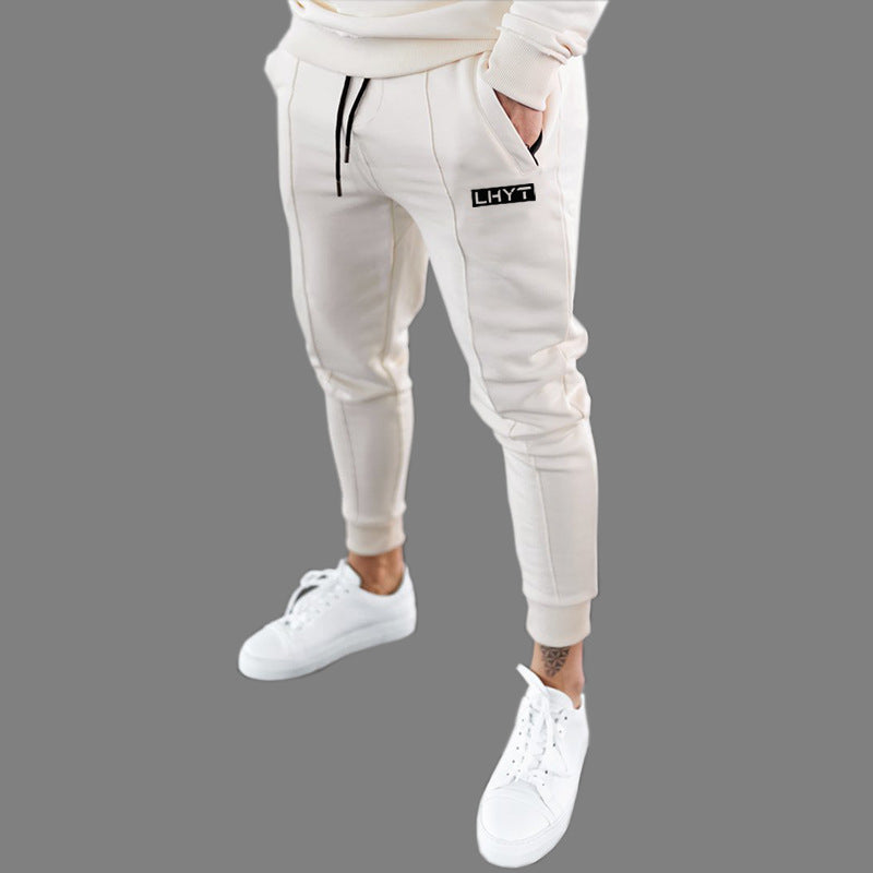 Winter Letters Sports Black Casual Pants Men