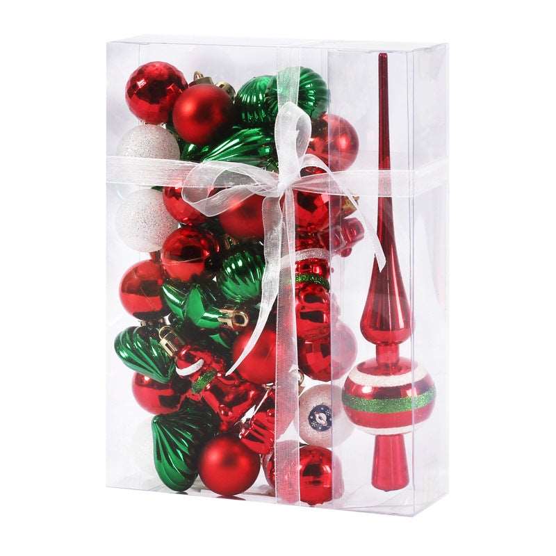 Christmas ornaments 34PCS painted Christmas ball set gift bag mini 