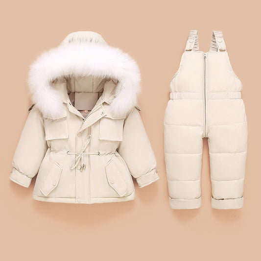 Girls down jacket suit