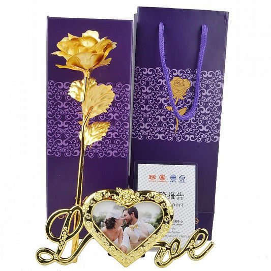 Golden rose Valentine's Day gift