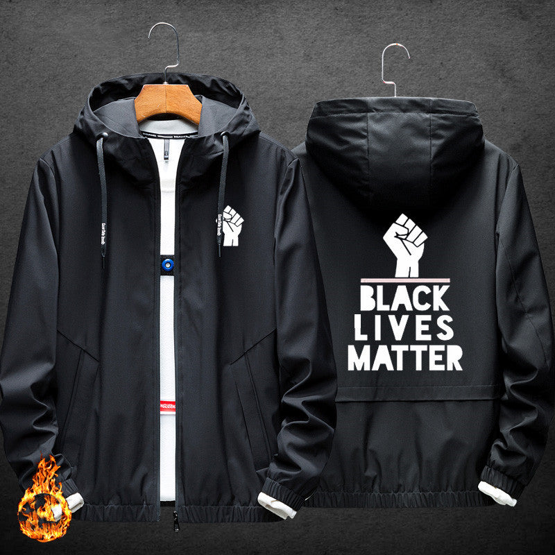 Black people's life is also life. Same jacket men's spring and autumn thin youth men's printed casual clothes