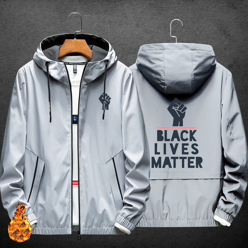 Black people's life is also life. Same jacket men's spring and autumn thin youth men's printed casual clothes