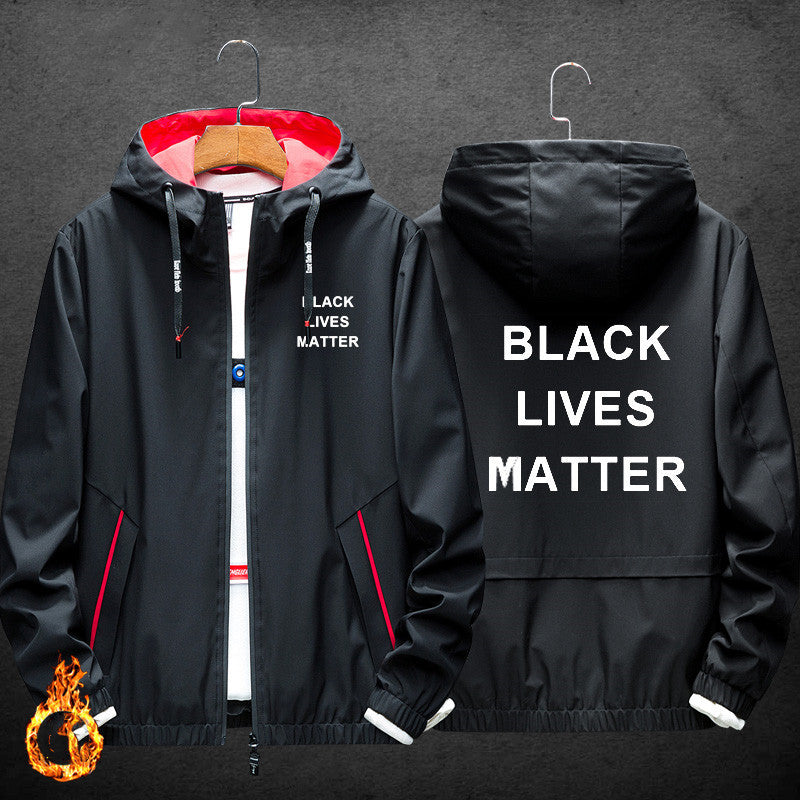 Black people's life is also life. Same jacket men's spring and autumn thin youth men's printed casual clothes