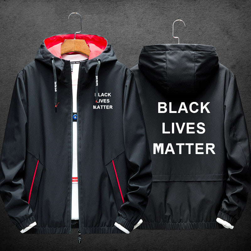 Black people's life is also life. Same jacket men's spring and autumn thin youth men's printed casual clothes