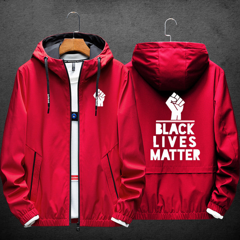 Black people's life is also life. Same jacket men's spring and autumn thin youth men's printed casual clothes