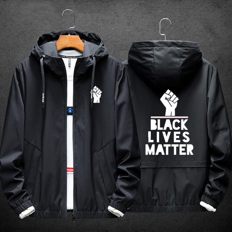 Black people's life is also life. Same jacket men's spring and autumn thin youth men's printed casual clothes