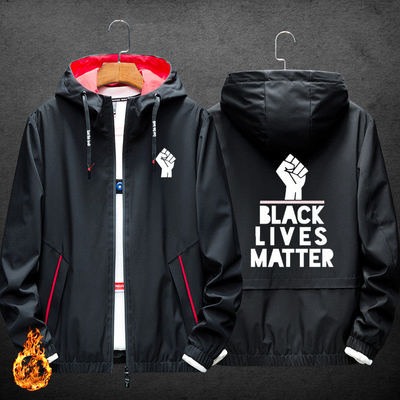 Black people's life is also life. Same jacket men's spring and autumn thin youth men's printed casual clothes