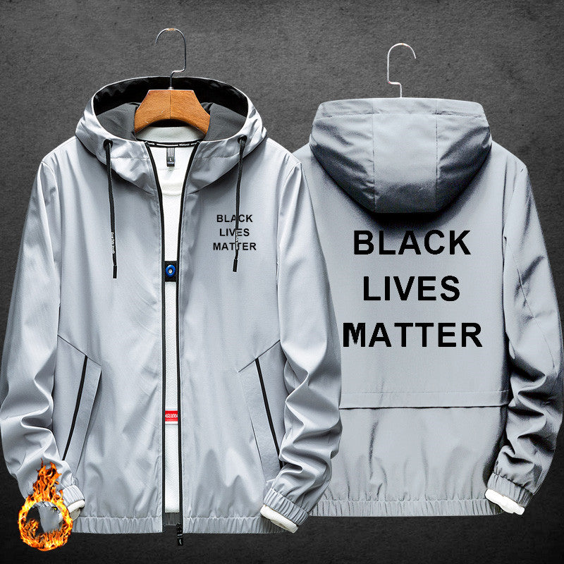 Black people's life is also life. Same jacket men's spring and autumn thin youth men's printed casual clothes