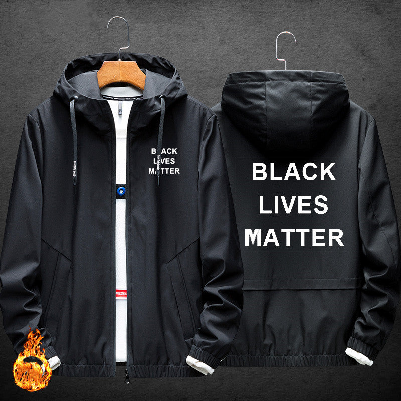 Black people's life is also life. Same jacket men's spring and autumn thin youth men's printed casual clothes