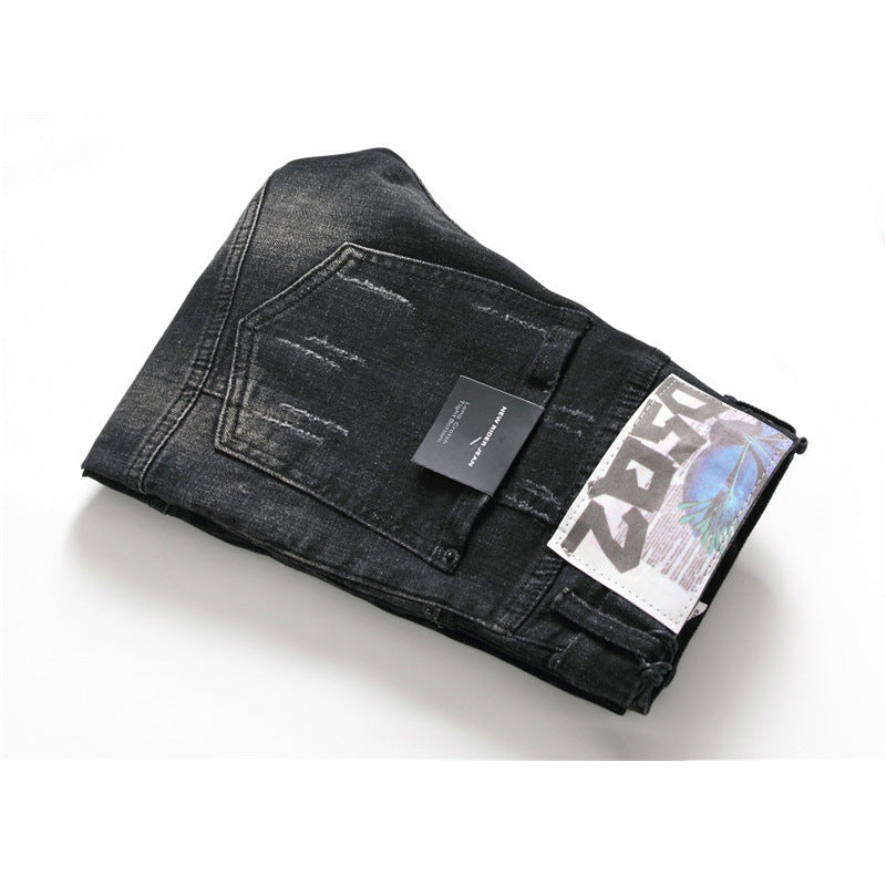 DSQ2 men’s jeans Paint Personality Patches Destroy Jeans For Men