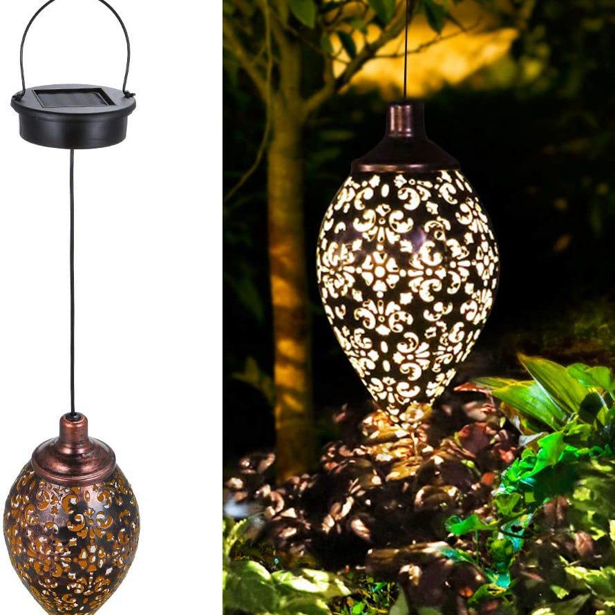 Water Drop Wrought Iron Garden Lawn Lamp