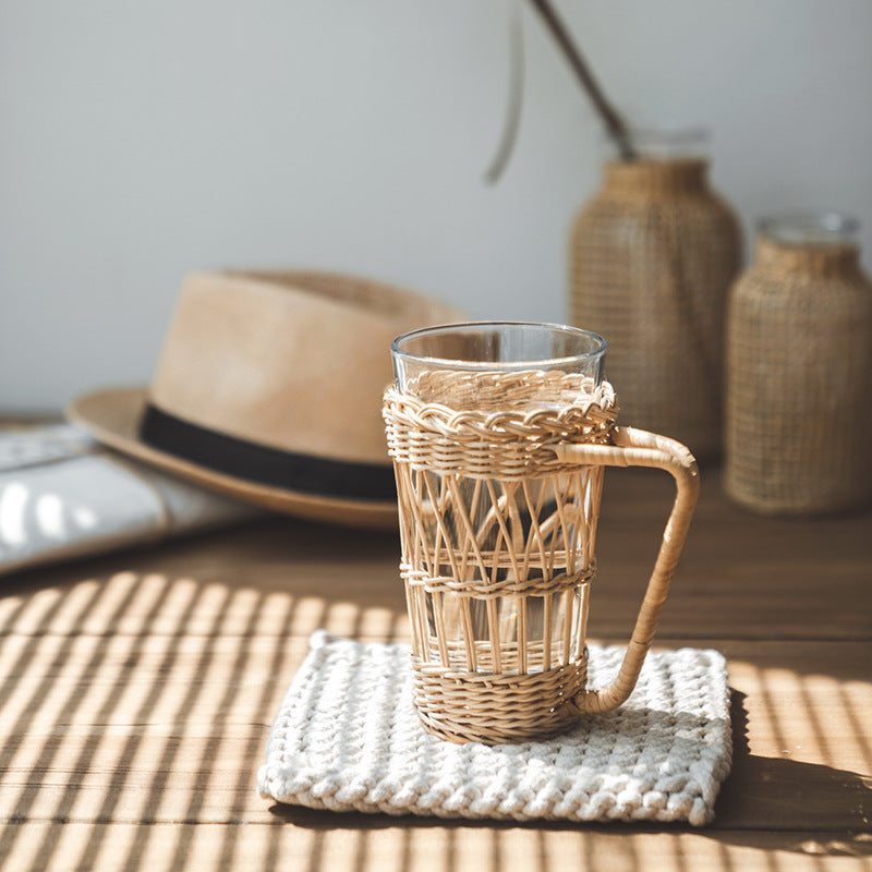 Woven cup holder