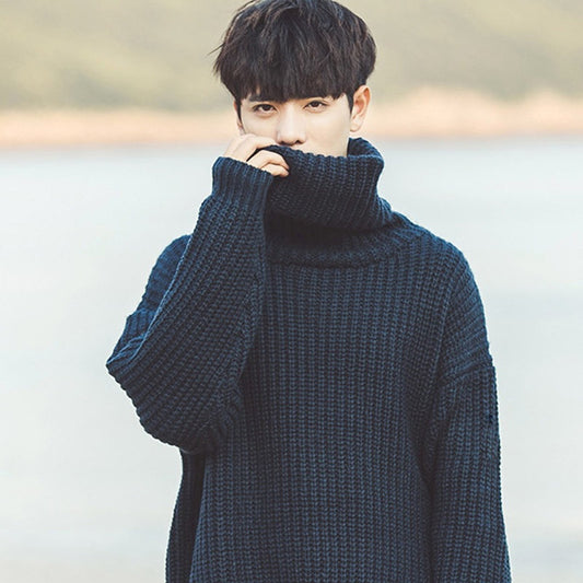 Autumn And Winter Turtleneck Sweater Men Korean Version