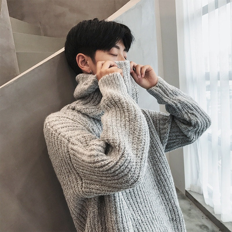 Autumn And Winter Turtleneck Sweater Men Korean Version