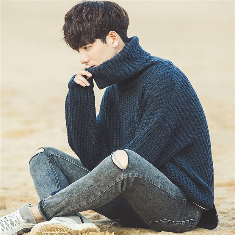 Autumn And Winter Turtleneck Sweater Men Korean Version