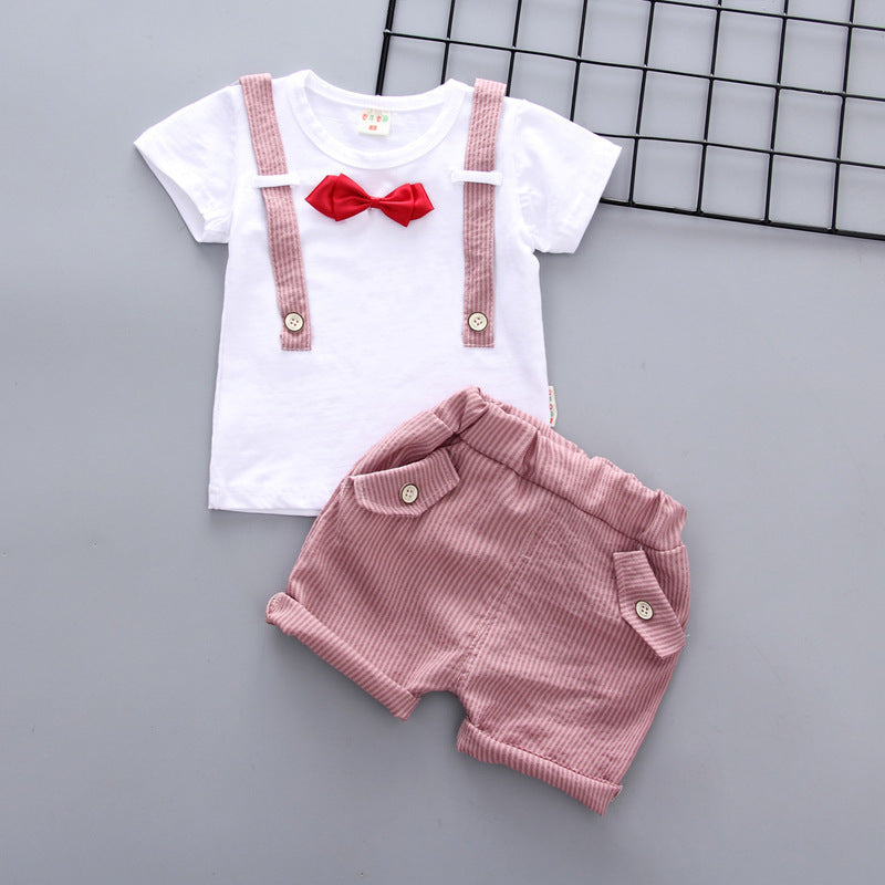 Baby Girl Summer Short Sleeve Shorts Set