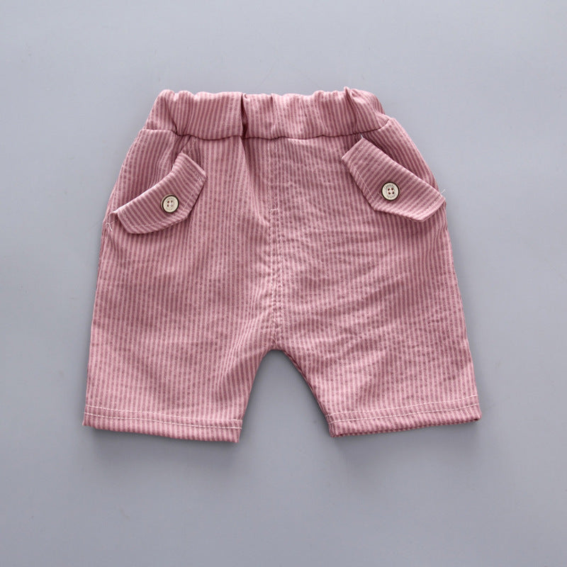 Baby Girl Summer Short Sleeve Shorts Set