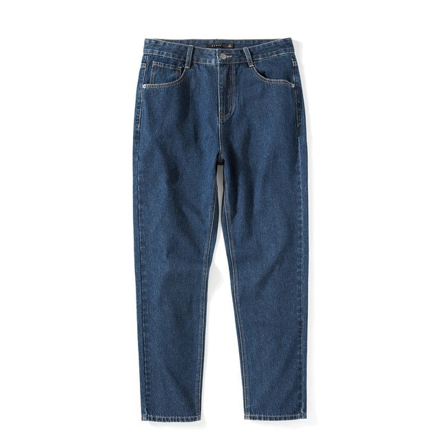 Denim Jeans for Men New Loose Cotton Jeans Man Autumn Tap