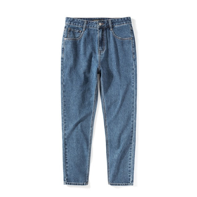 Denim Jeans for Men New Loose Cotton Jeans Man Autumn Tap