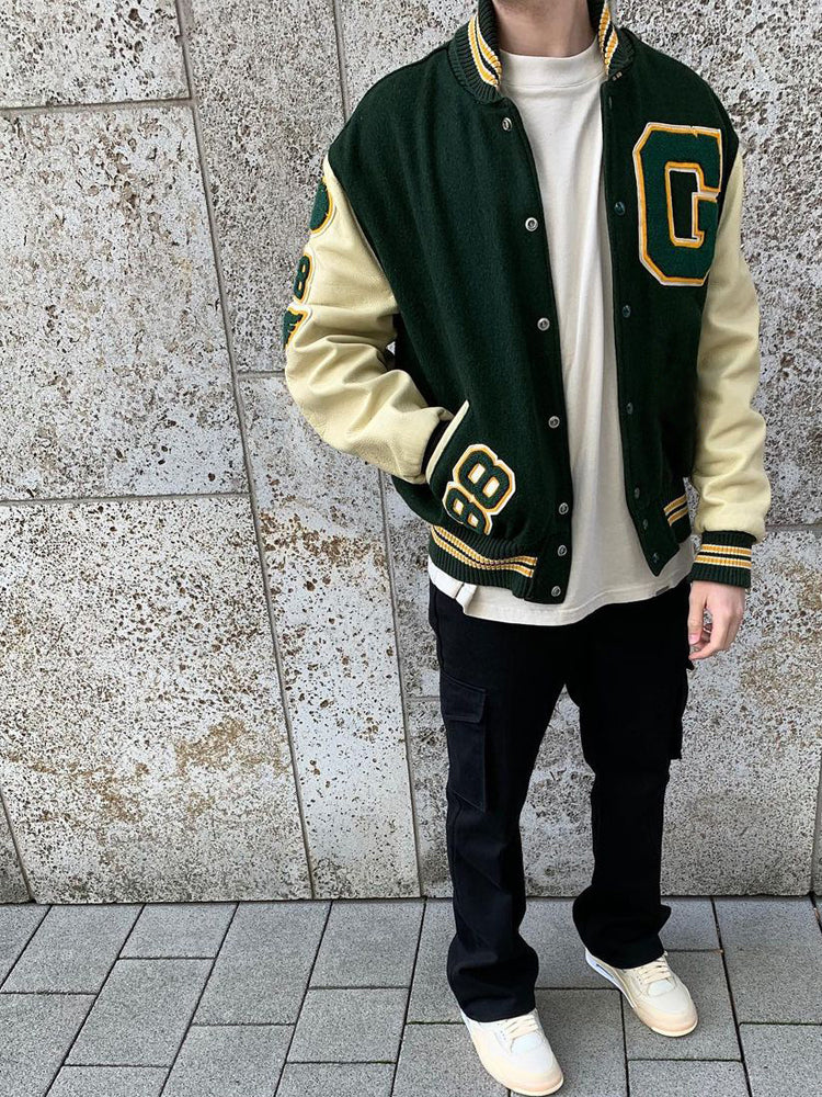 Men’s Bomber Jacket High Street Spring jacket Men's Baseball Uniform Jacket