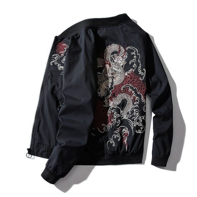 High Street Embroidered Jacket Men's Air Force MA-1 Pilot Jacket Men's Baseball Uniform Thin