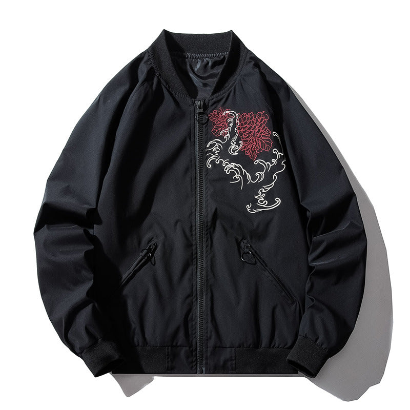 High Street Embroidered Jacket Men's Air Force MA-1 Pilot Jacket Men's Baseball Uniform Thin