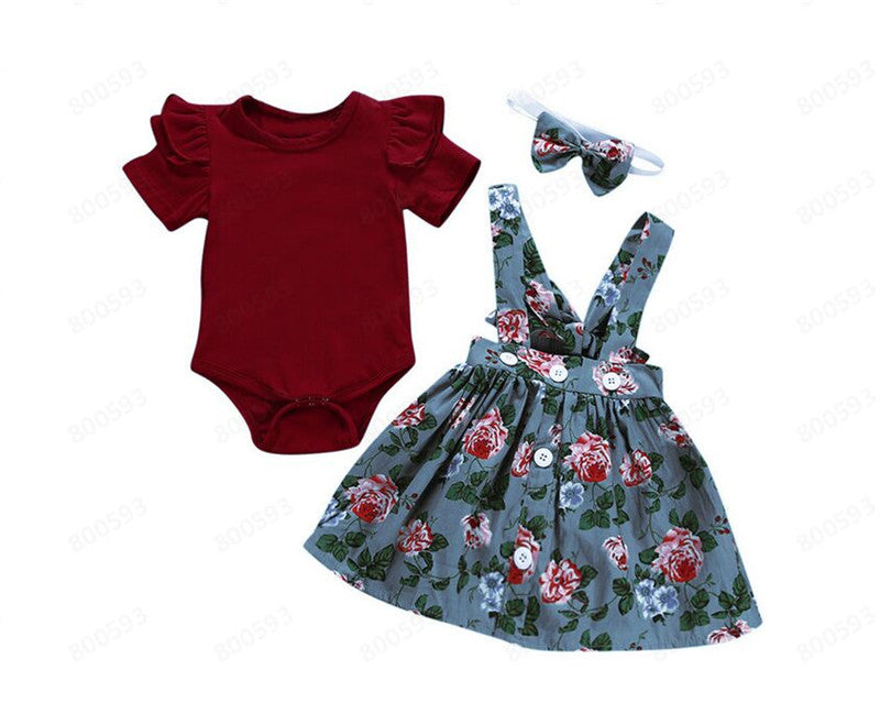 Baby Girls Kids Skirt Romper Clothes