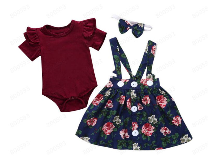 Baby Girls Kids Skirt Romper Clothes