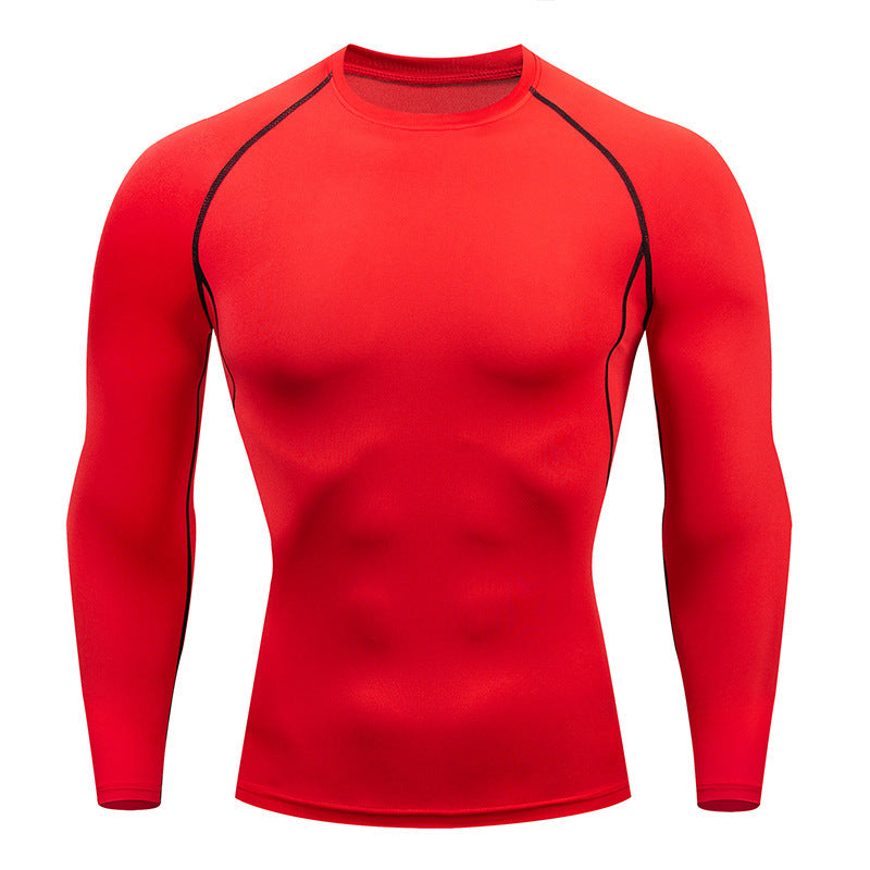 Tight-Fitting Long-Sleeved Fitness Clothes For Men, Stretch Men'S Corsets, Casual Sports Basketball Training Clothes