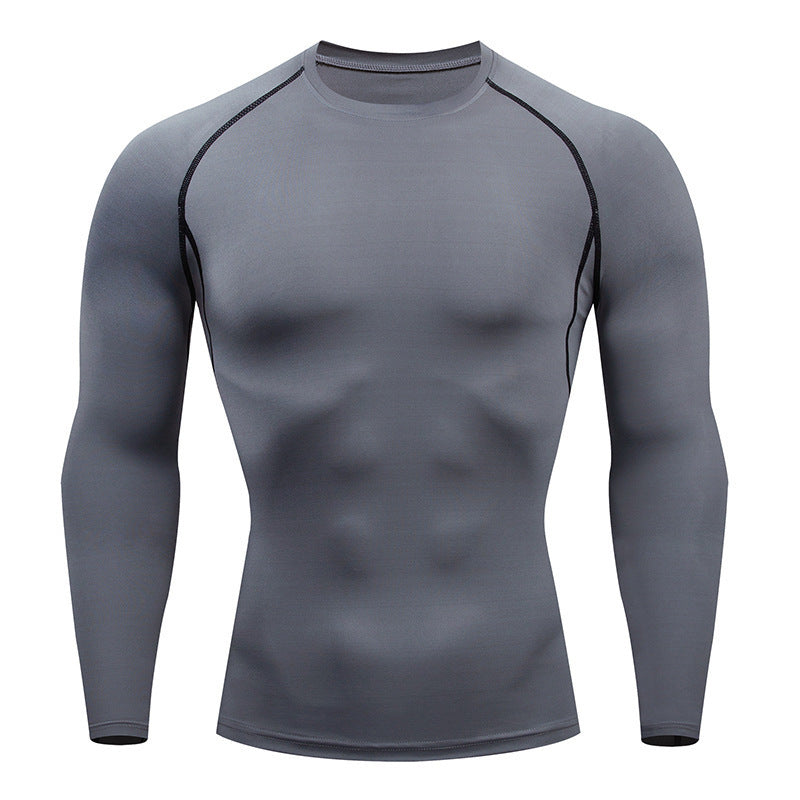 Tight-Fitting Long-Sleeved Fitness Clothes For Men, Stretch Men'S Corsets, Casual Sports Basketball Training Clothes