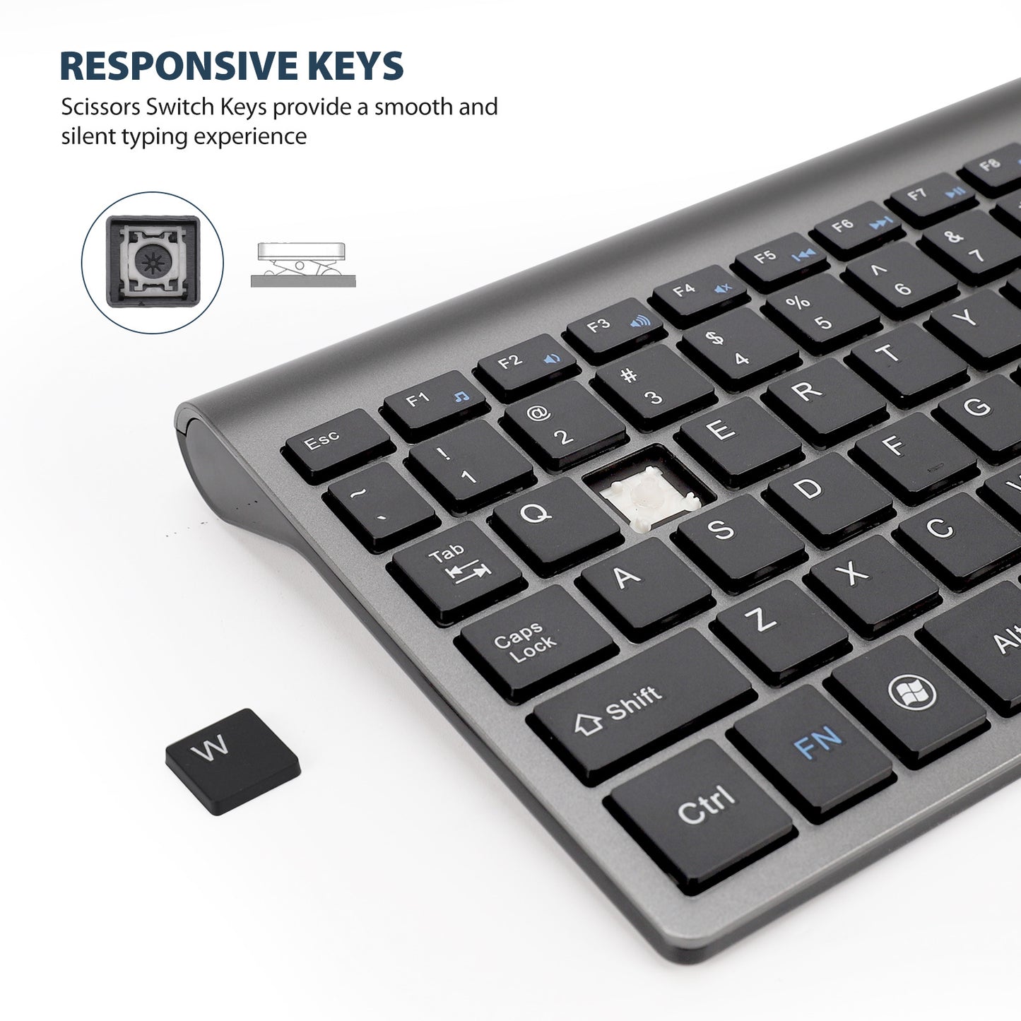 Wireless Keyboard Usb Mini Silent Laptop Ultra-Thin Keyboard