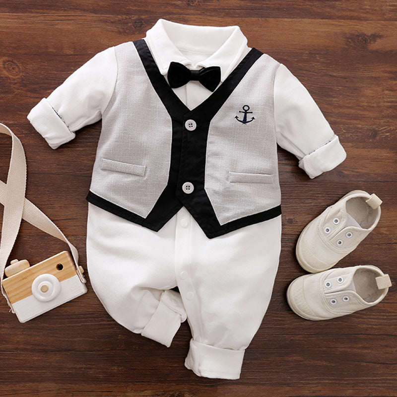 Gentleman Baby Romper Long-sleeved Clothes