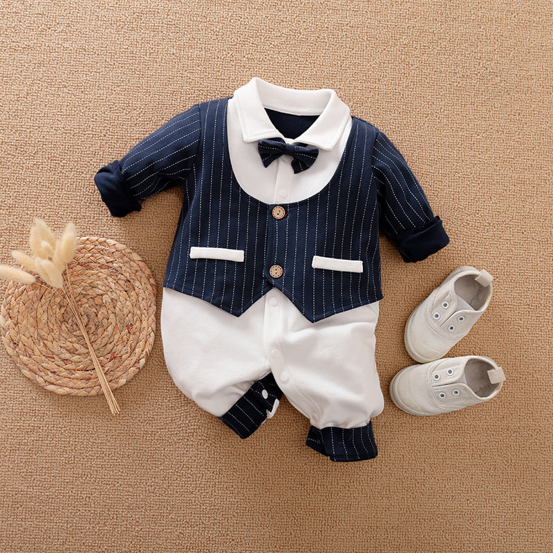 Gentleman Baby Romper Long-sleeved Clothes