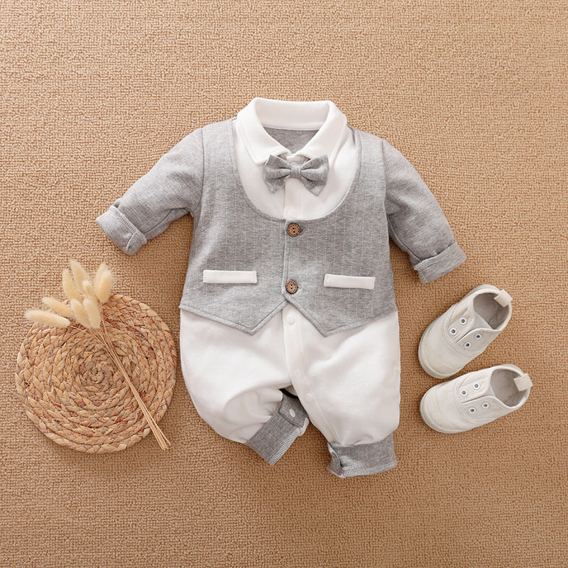 Gentleman Baby Romper Long-sleeved Clothes