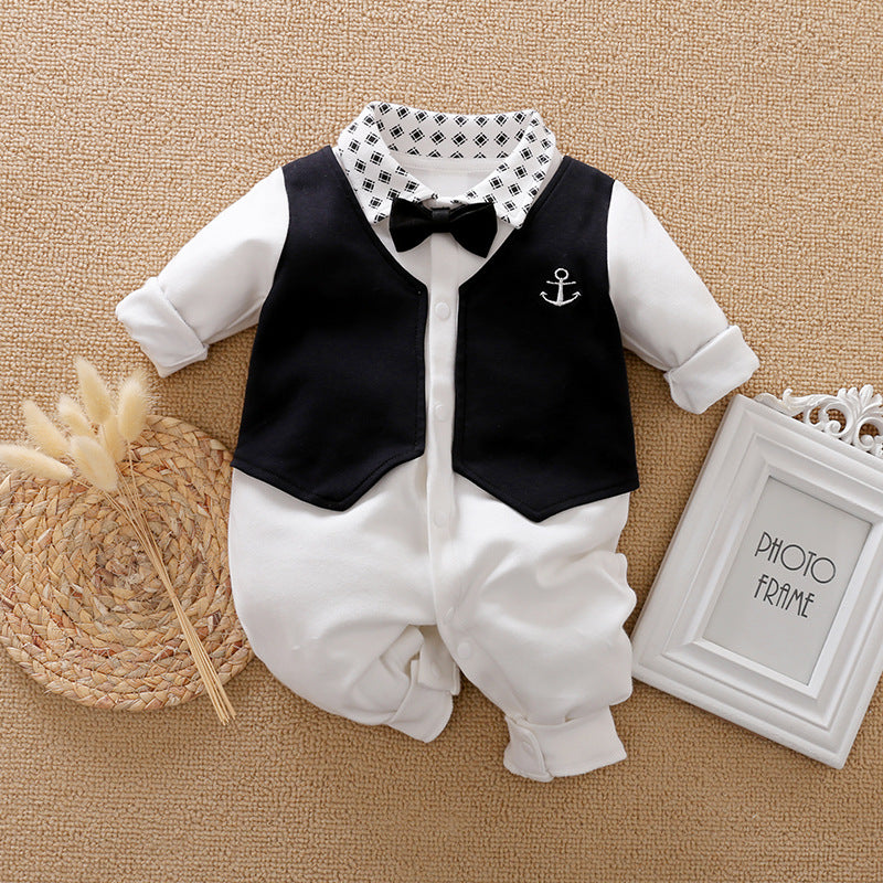 Gentleman Baby Romper Long-sleeved Clothes