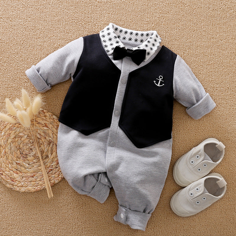 Gentleman Baby Romper Long-sleeved Clothes